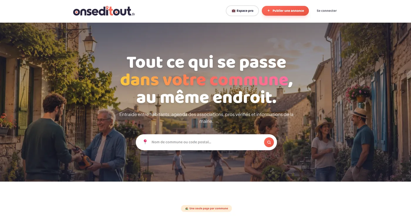 Page d'accueil de onseditout.fr